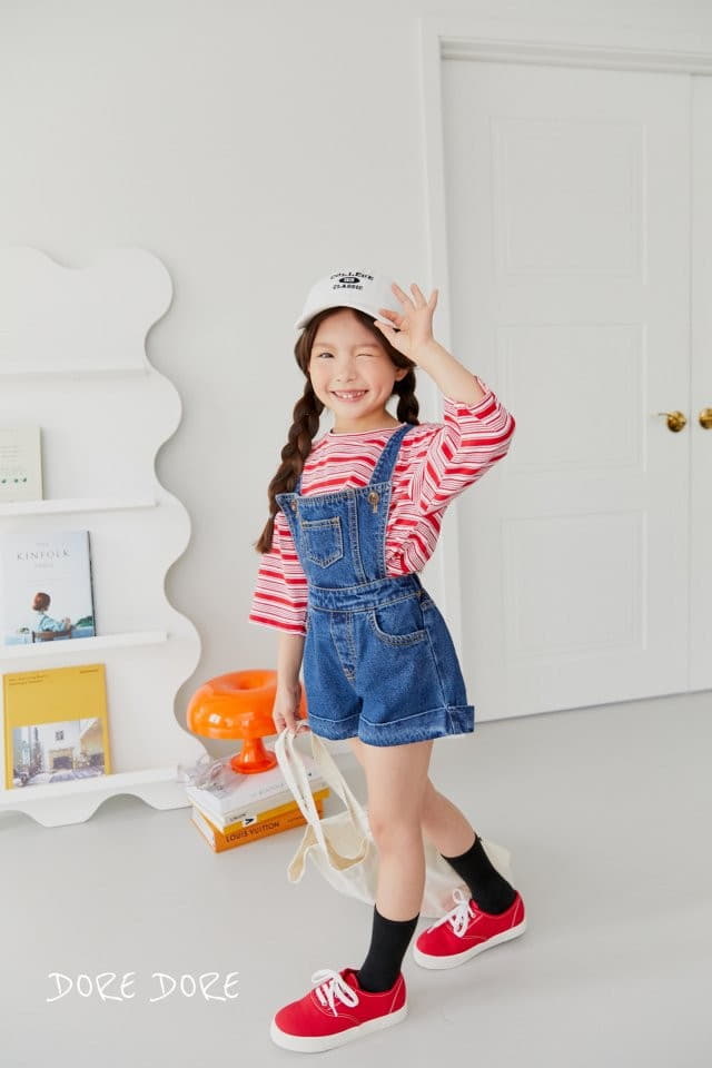 Dore Dore - Korean Children Fashion - #childrensboutique - Pappy Slit Stripes Tee - 2