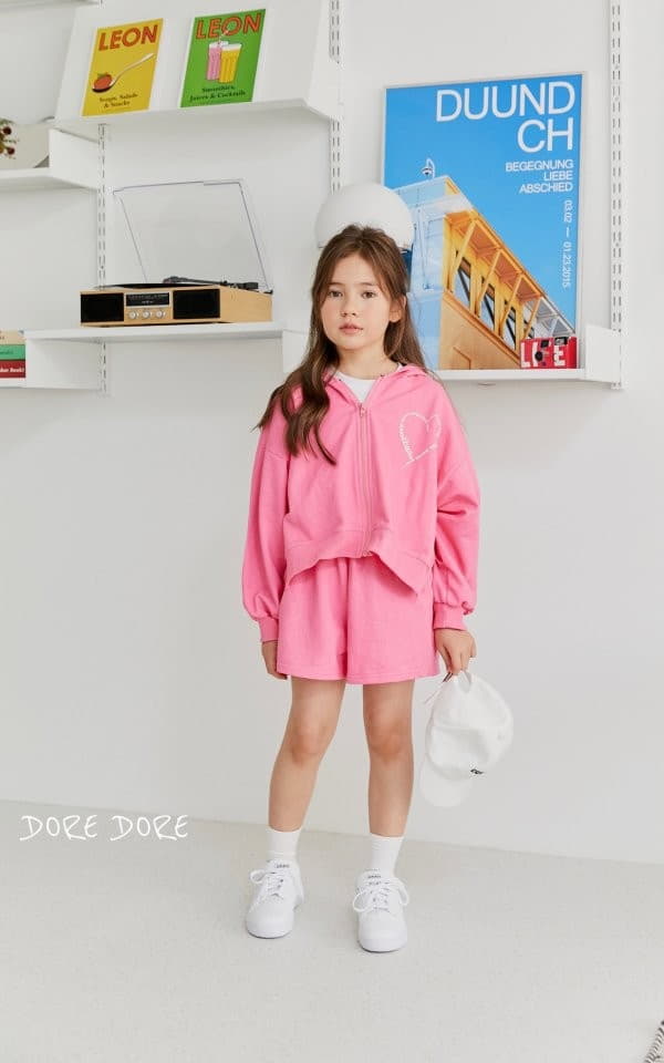 Dore Dore - Korean Children Fashion - #childrensboutique - Unbal Crop Hoody Zip-up - 10