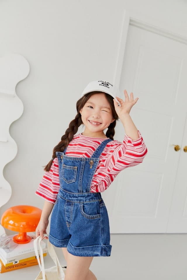 Dore Dore - Korean Children Fashion - #childrensboutique - Choco Dungarees Shorts - 12