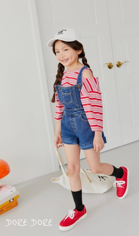 Dore Dore - Korean Children Fashion - #designkidswear - Pappy Slit Stripes Tee - 3