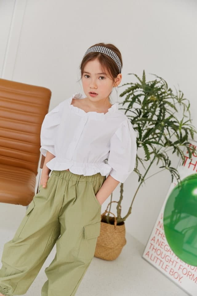 Dore Dore - Korean Children Fashion - #discoveringself - Square Frill Blouse - 3
