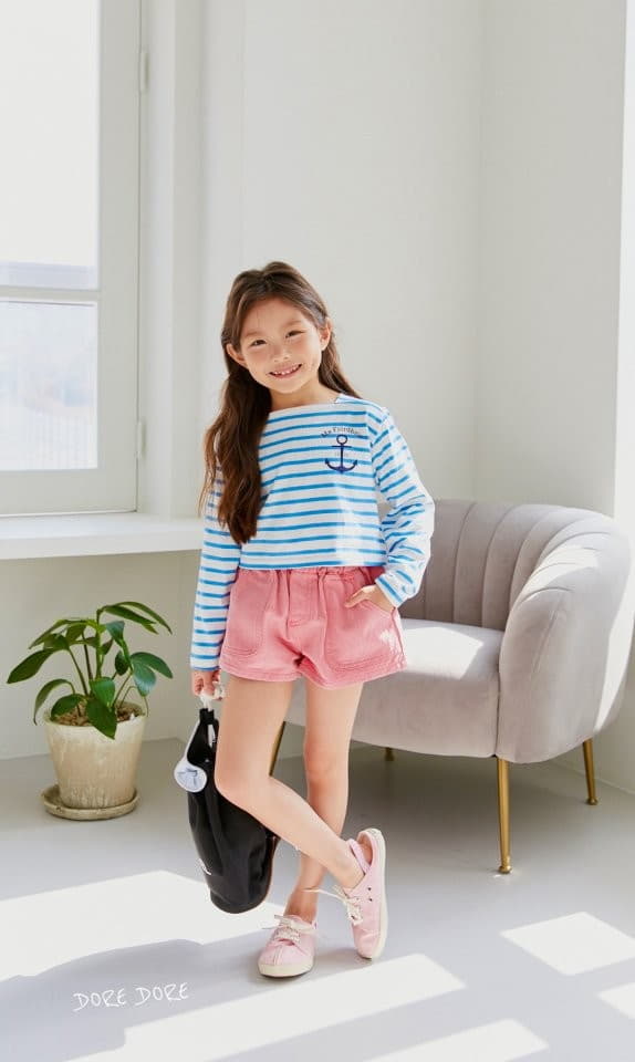 Dore Dore - Korean Children Fashion - #discoveringself - Marine Crop Tee - 11