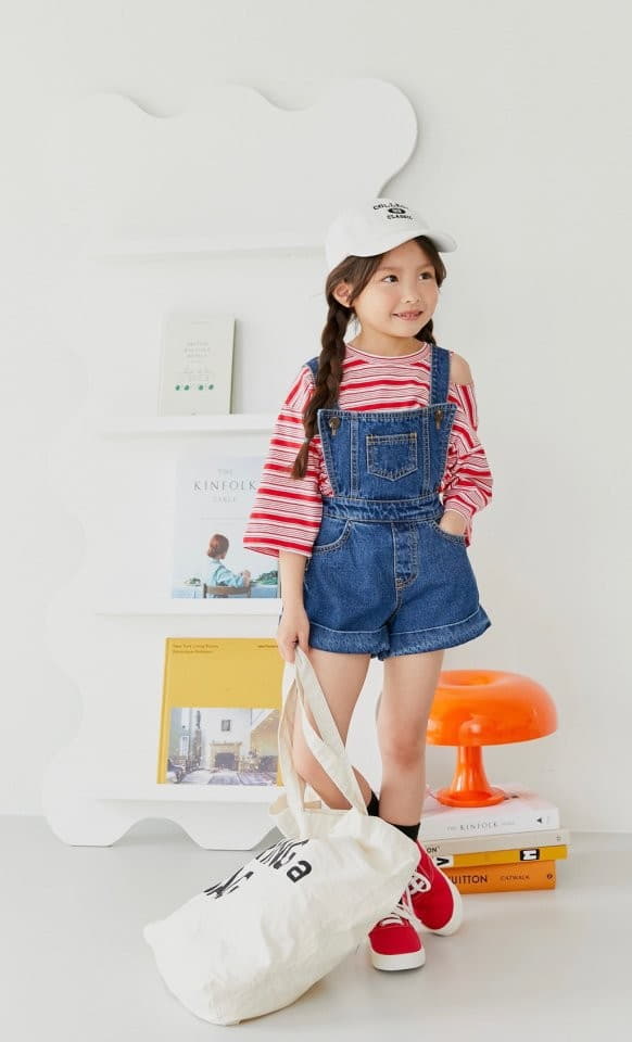 Dore Dore - Korean Children Fashion - #fashionkids - Pappy Slit Stripes Tee - 5