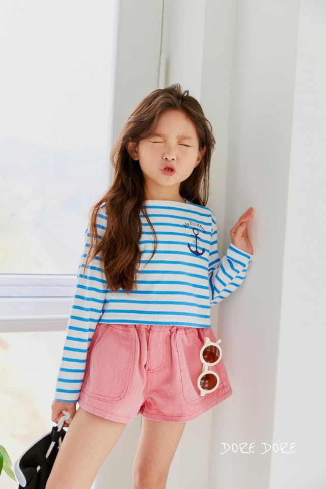 Dore Dore - Korean Children Fashion - #fashionkids - Marine Crop Tee - 12