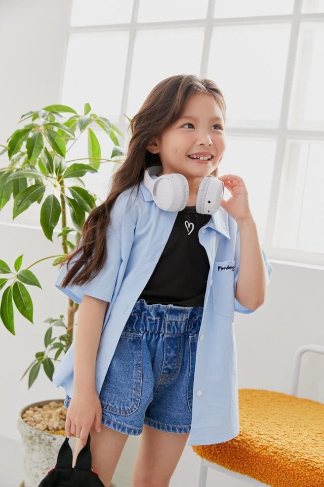 Dore Dore - Korean Children Fashion - #kidsshorts - Heart Crop Tee - 3