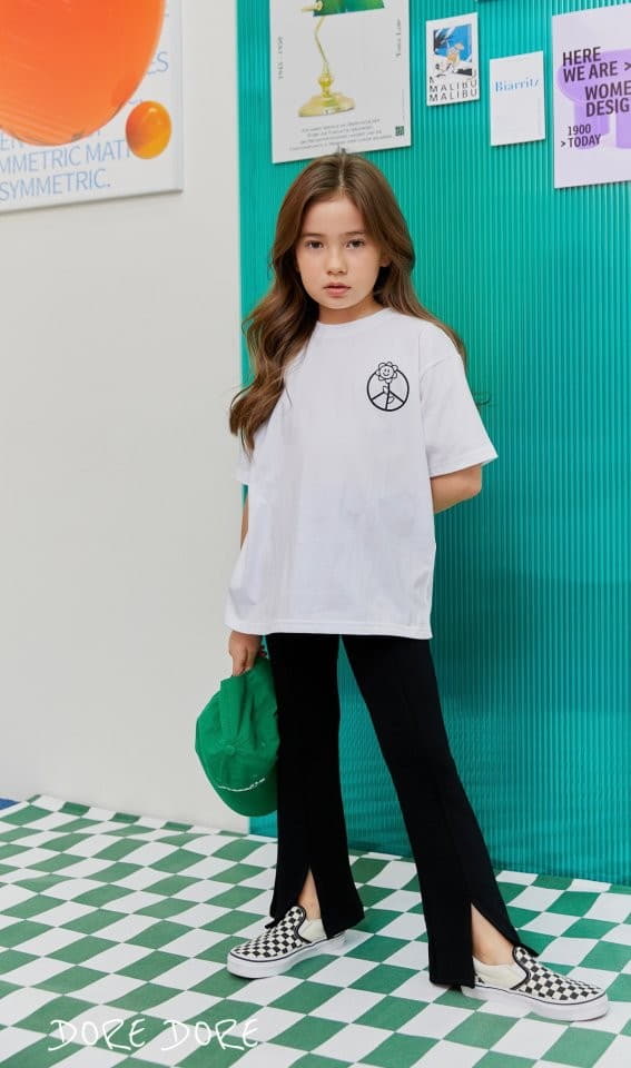 Dore Dore - Korean Children Fashion - #kidsshorts - Flower Tee - 2