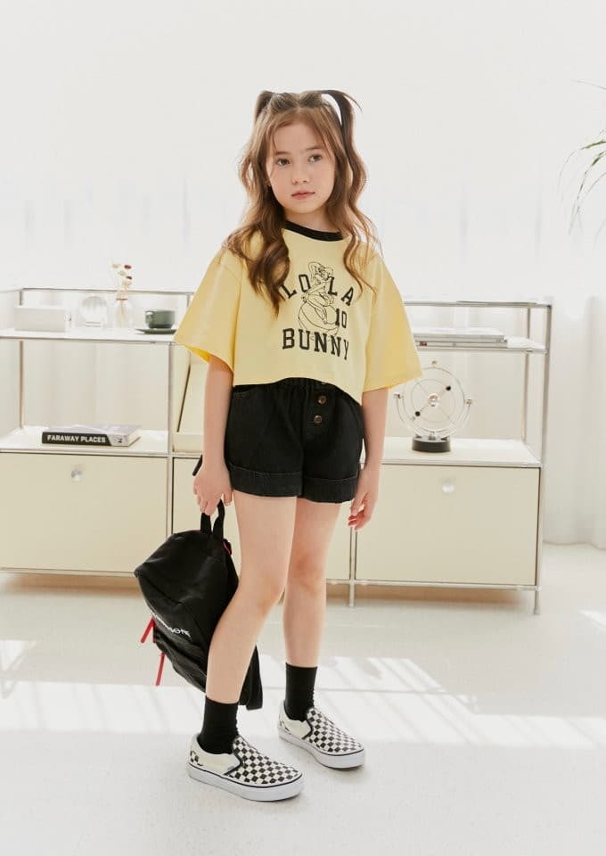 Dore Dore - Korean Children Fashion - #kidsshorts - Bunny Crop Tee - 7