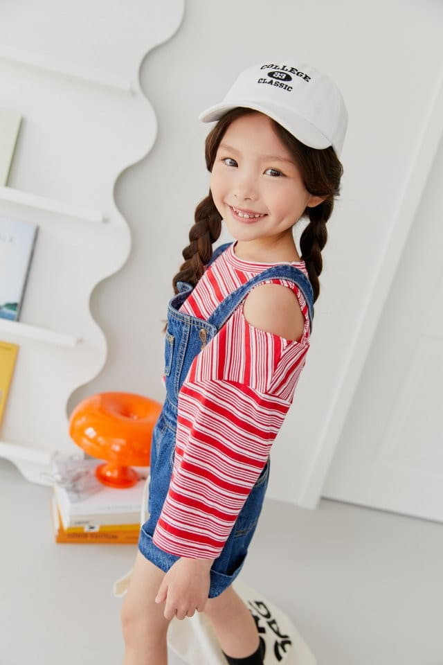 Dore Dore - Korean Children Fashion - #kidsstore - Pappy Slit Stripes Tee - 7