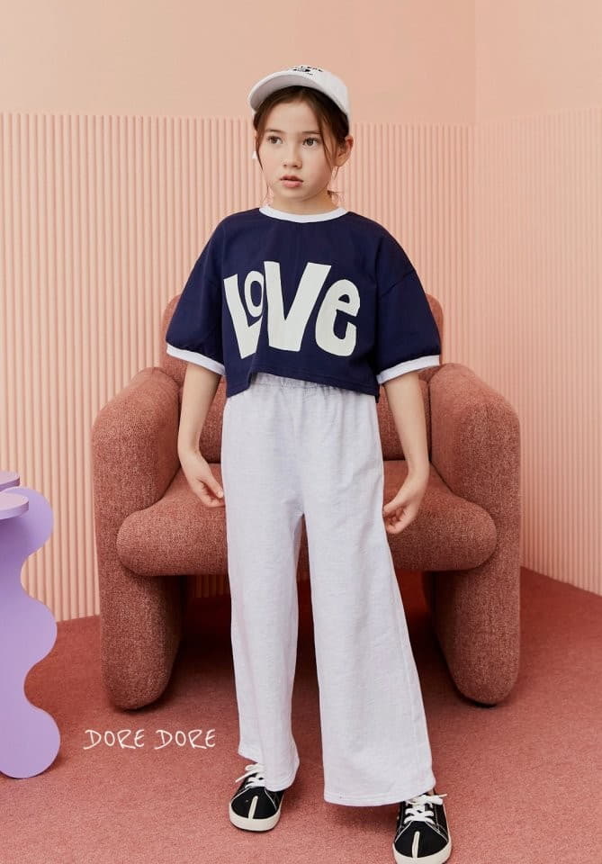Dore Dore - Korean Children Fashion - #kidsstore - Love Color Crop Tee - 2
