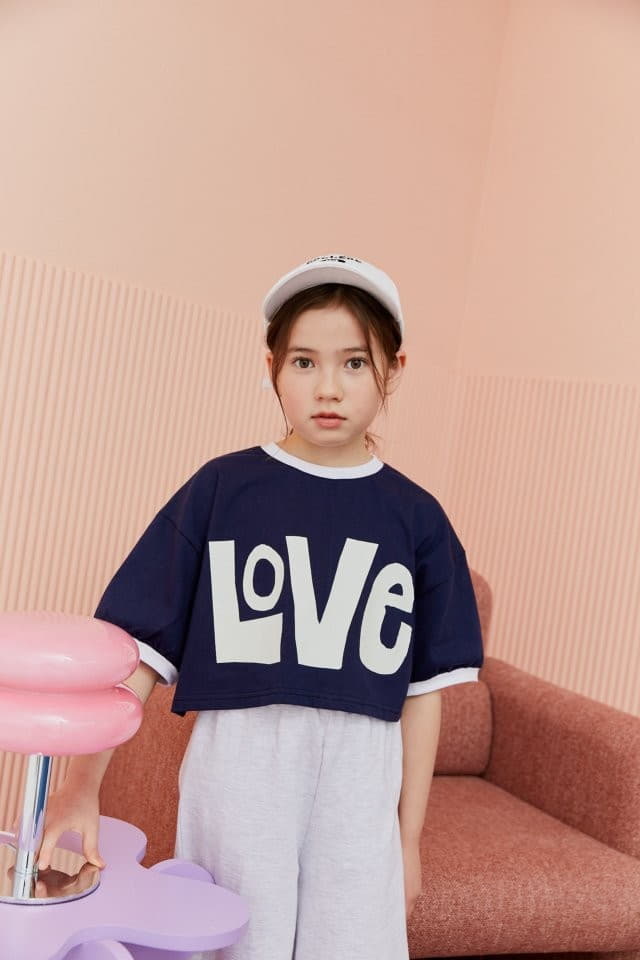 Dore Dore - Korean Children Fashion - #kidzfashiontrend - Love Color Crop Tee - 3