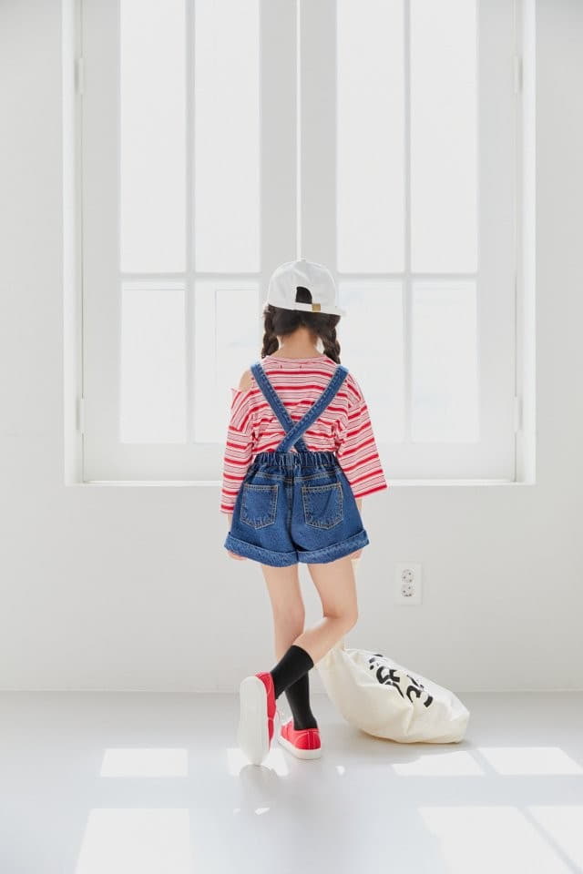 Dore Dore - Korean Children Fashion - #littlefashionista - Pappy Slit Stripes Tee - 10
