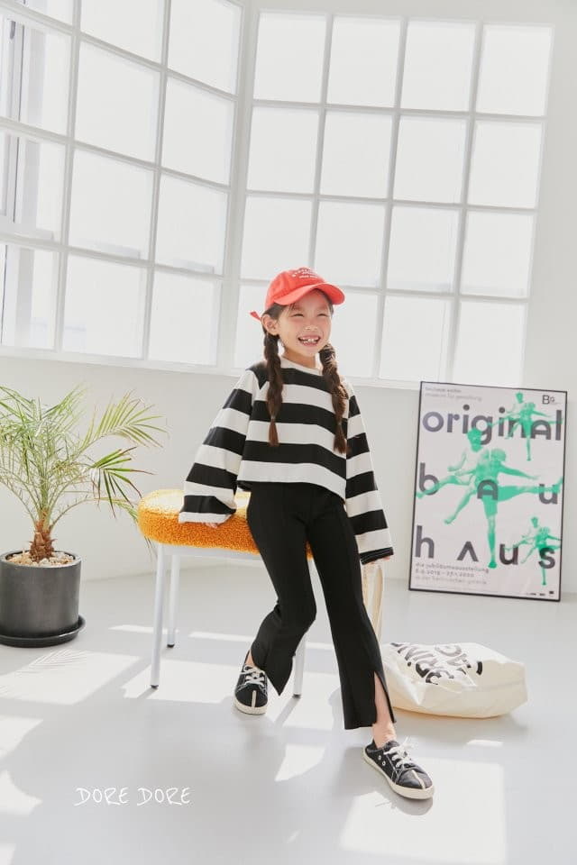 Dore Dore - Korean Children Fashion - #minifashionista - Stripes Crop Tee - 2
