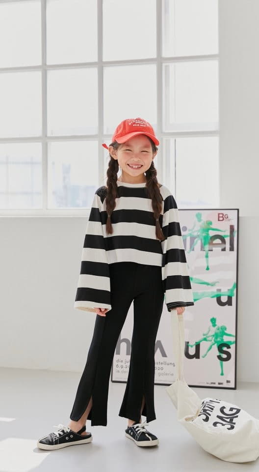 Dore Dore - Korean Children Fashion - #stylishchildhood - Stripes Crop Tee - 6
