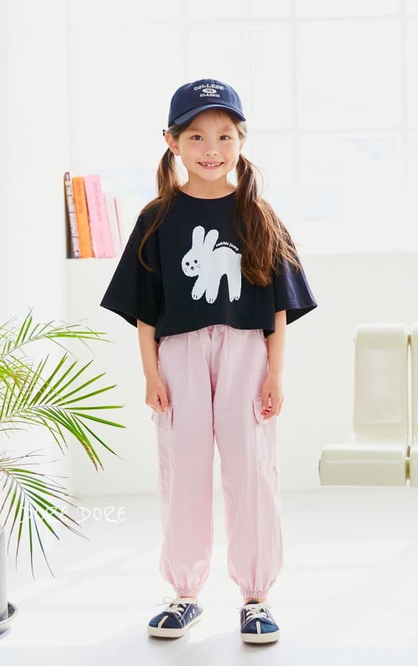 Dore Dore - Korean Children Fashion - #toddlerclothing - Rabbit Crop Tee - 12