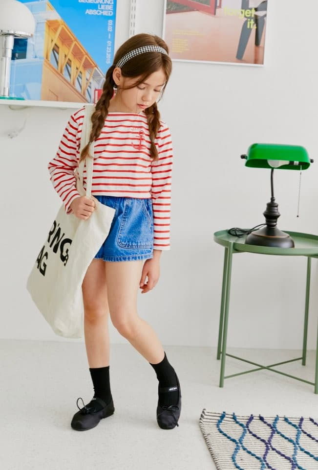 Dore Dore - Korean Children Fashion - #toddlerclothing - Marine Crop Tee - 6