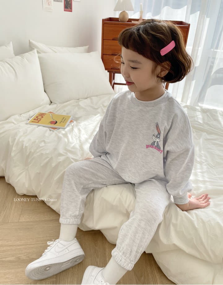 Dsaint - Korean Children Fashion - #childofig - Box Bunny Top Bottom Set - 2