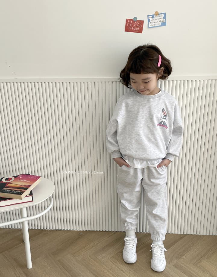 Dsaint - Korean Children Fashion - #childofig - Box Bunny Top Bottom Set - 4
