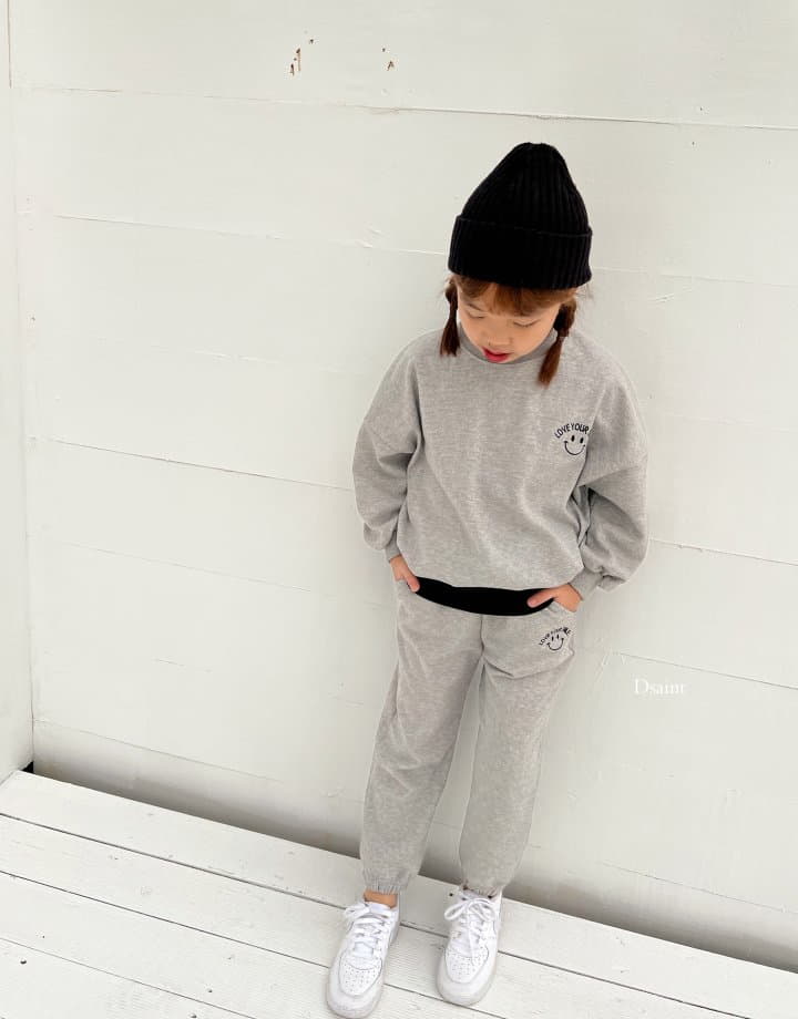 Dsaint - Korean Children Fashion - #childrensboutique - Love Smile Top Bottom Set - 3