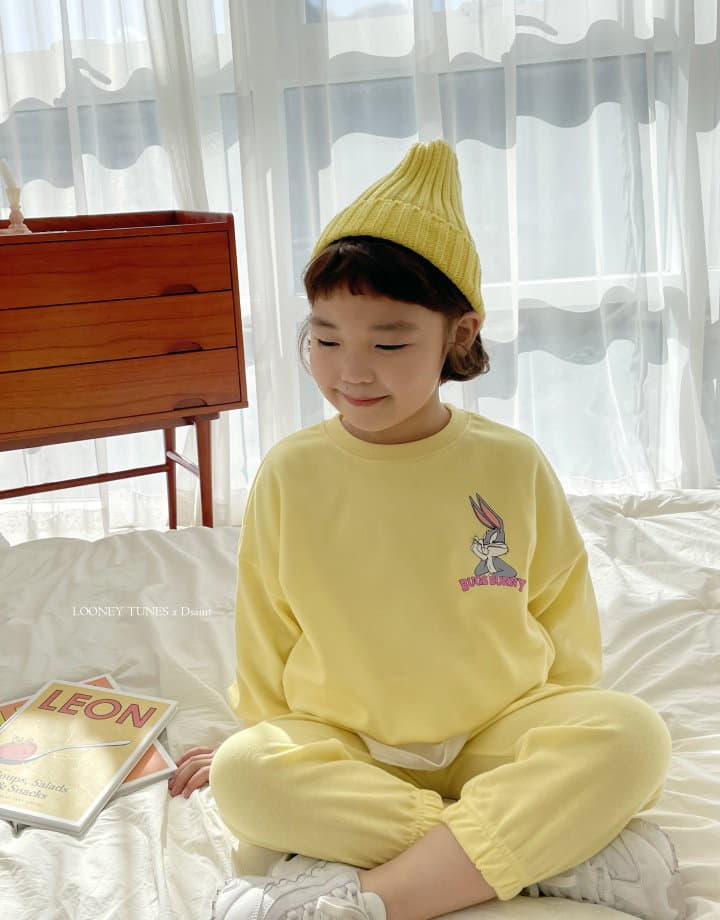 Dsaint - Korean Children Fashion - #kidsshorts - Box Bunny Top Bottom Set - 8