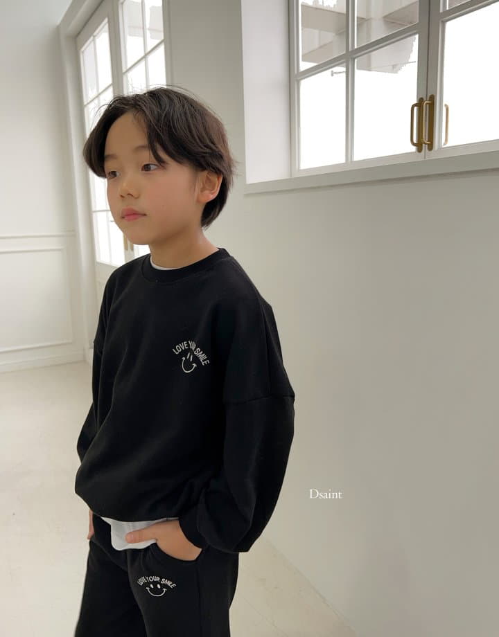 Dsaint - Korean Children Fashion - #kidsshorts - Love Smile Top Bottom Set - 7