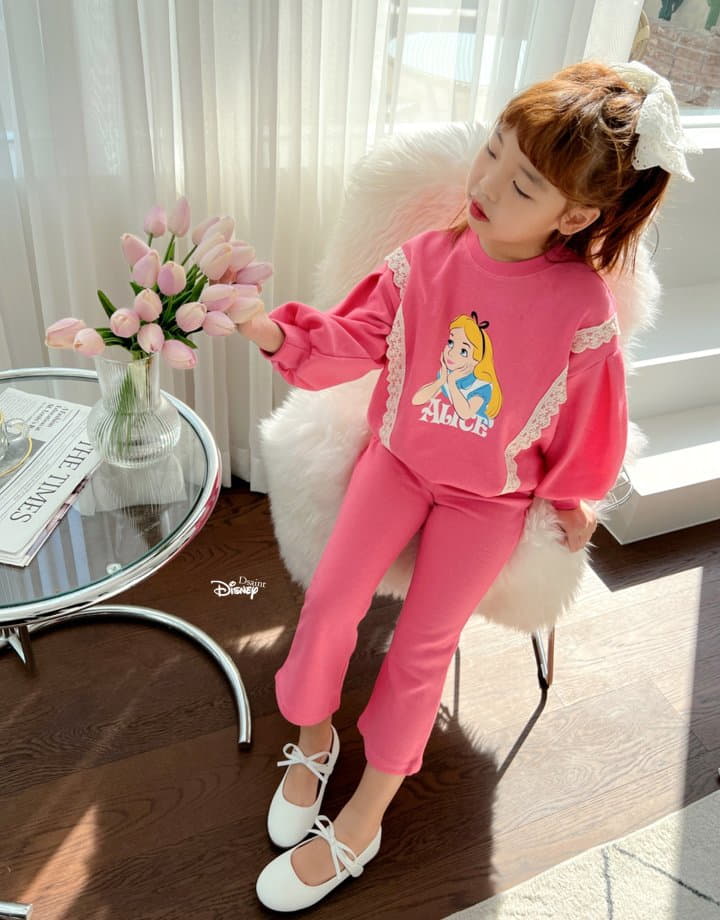 Dsaint - Korean Children Fashion - #littlefashionista - Lace Alice Bootscut Top Bottom Set