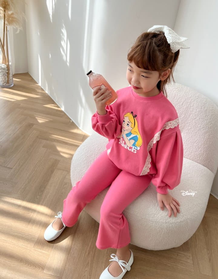 Dsaint - Korean Children Fashion - #magicofchildhood - Lace Alice Bootscut Top Bottom Set - 2