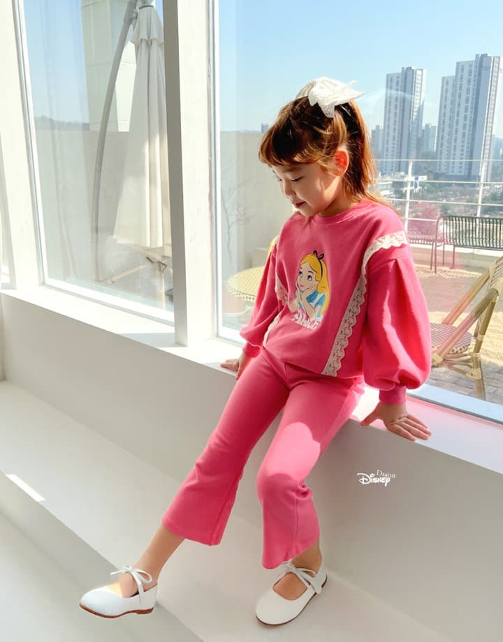 Dsaint - Korean Children Fashion - #minifashionista - Lace Alice Bootscut Top Bottom Set - 3