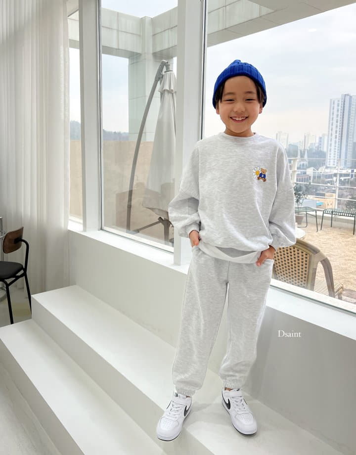 Dsaint - Korean Children Fashion - #minifashionista - Flower Bear Top Bottom Set - 7