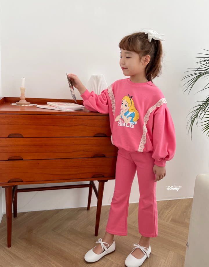 Dsaint - Korean Children Fashion - #minifashionista - Lace Alice Bootscut Top Bottom Set - 4