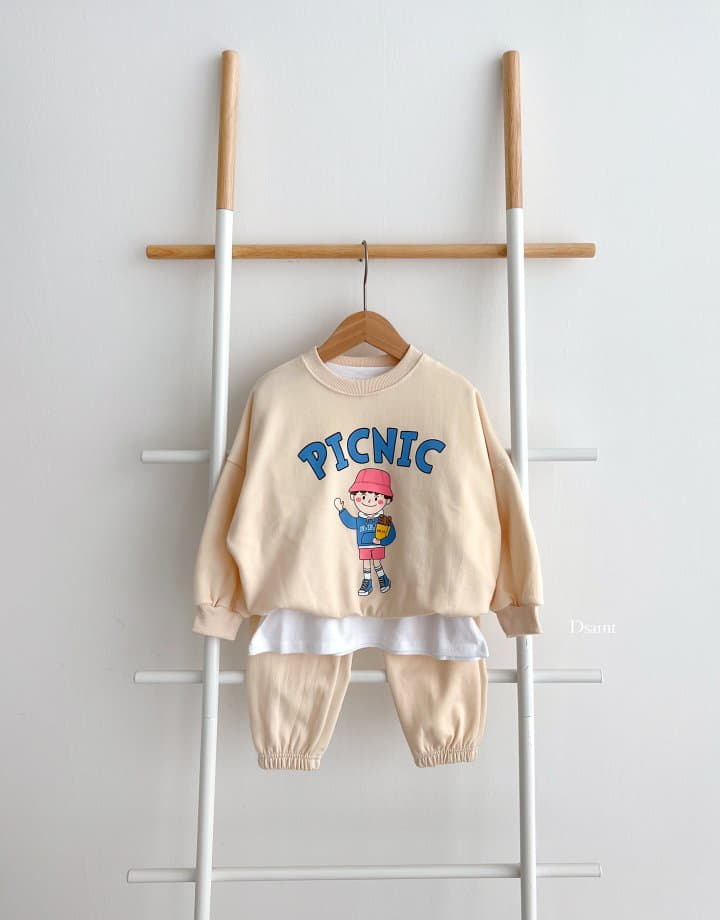 Dsaint - Korean Children Fashion - #toddlerclothing - Picnic Top Bottom Set - 9