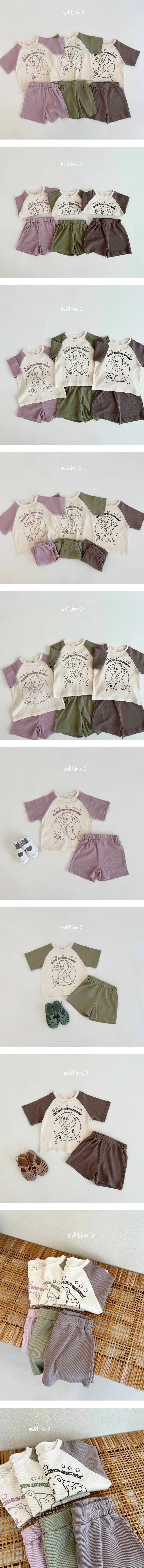 Edition - Korean Children Fashion - #designkidswear - Waffle Raglan Top Bottom Set