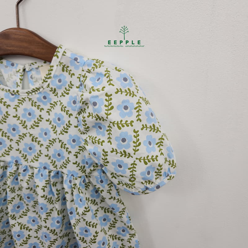 Eepple - Korean Children Fashion - #designkidswear - Floral Puff One-piece - 2