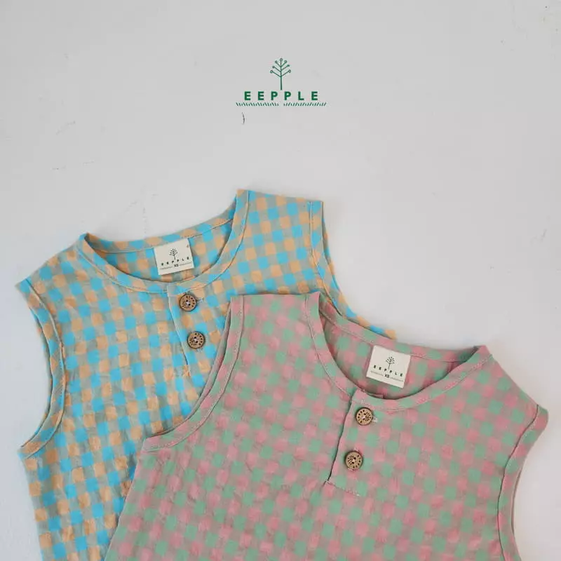 Eepple - Korean Children Fashion - #designkidswear - Cube Sleeveless Shirt - 2