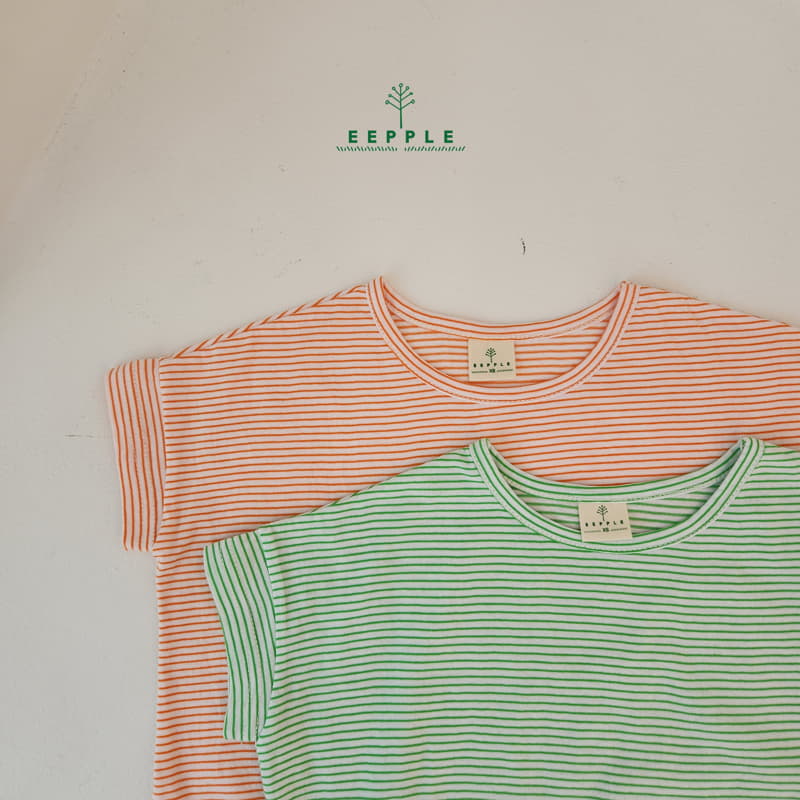 Eepple - Korean Children Fashion - #designkidswear - Boxy Stripes Tee