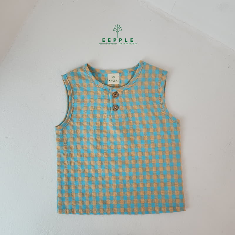 Eepple - Korean Children Fashion - #kidsshorts - Cube Sleeveless Shirt - 5