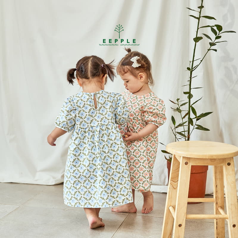 Eepple - Korean Children Fashion - #kidsstore - Floral Puff One-piece - 6