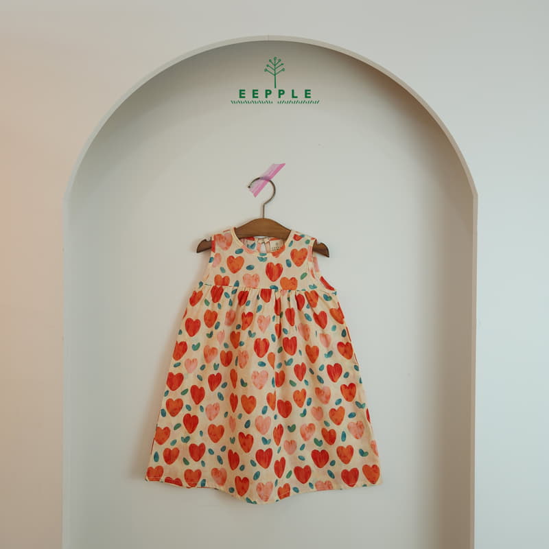 Eepple - Korean Children Fashion - #Kfashion4kids - Heart One-piece - 4