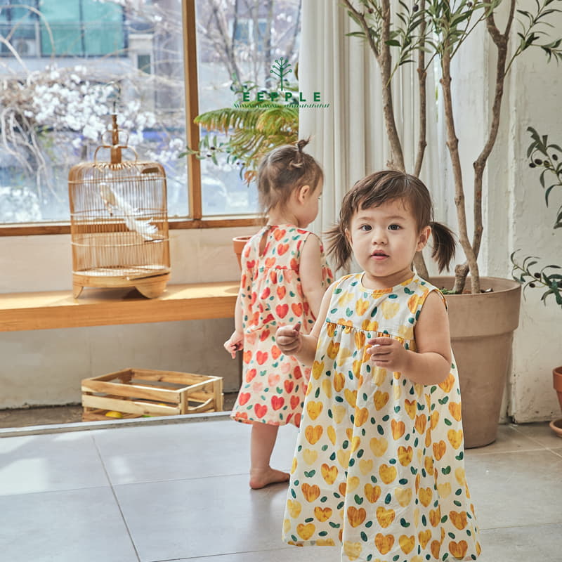 Eepple - Korean Children Fashion - #todddlerfashion - Heart One-piece - 8