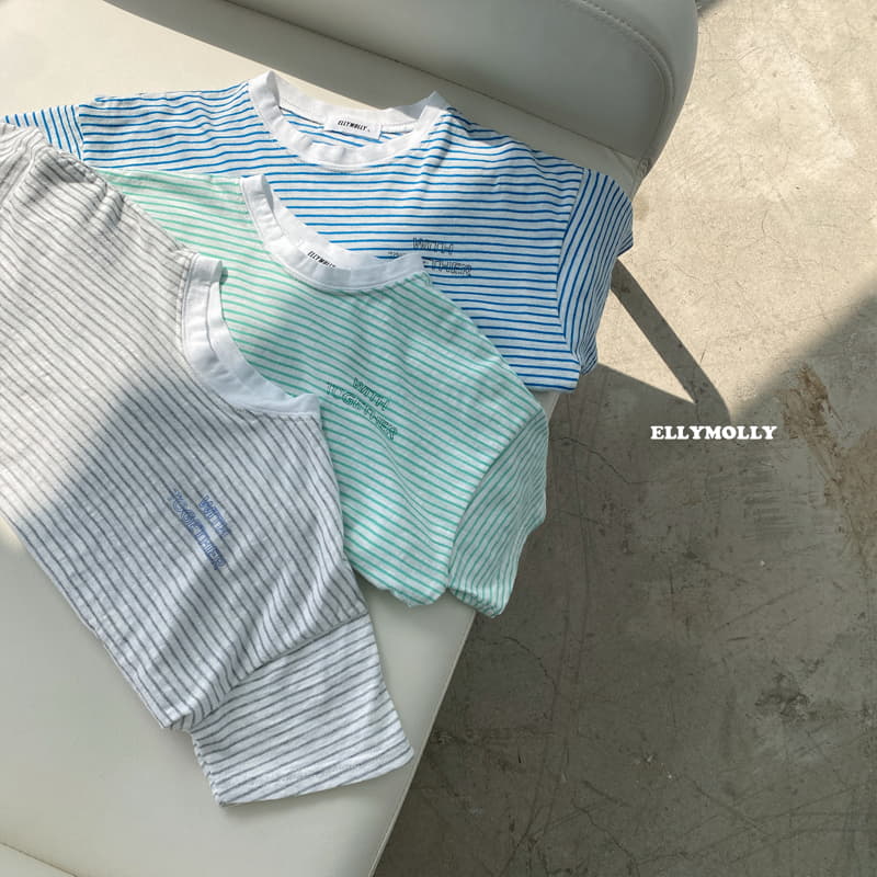 Ellymolly - Korean Children Fashion - #designkidswear - Together Stripes Tee - 10