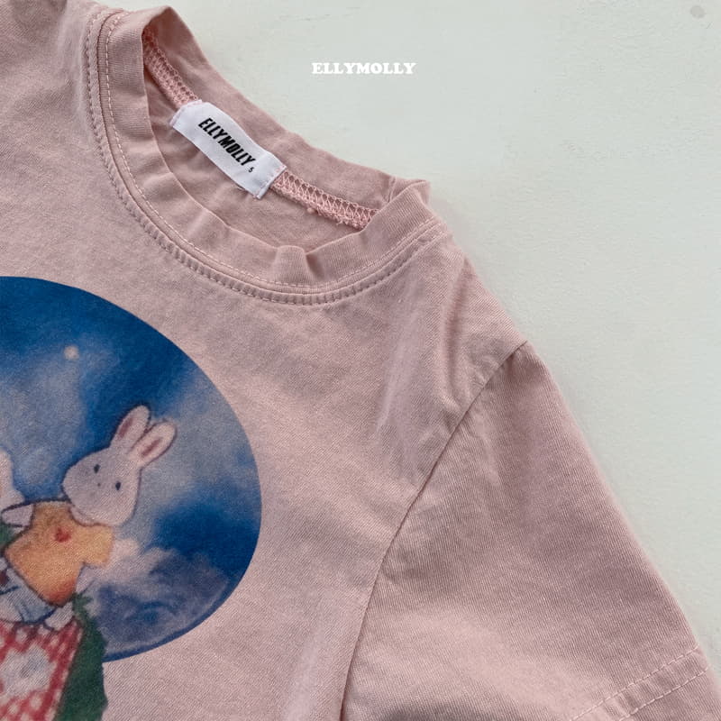 Ellymolly - Korean Children Fashion - #kidsshorts - Picnic Rabbit Tee - 3