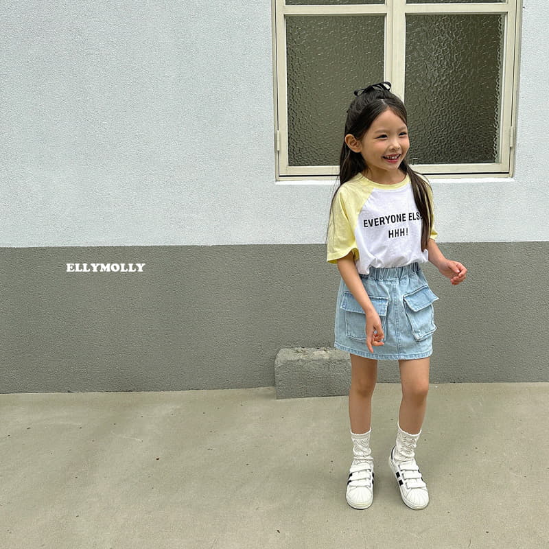 Ellymolly - Korean Children Fashion - #magicofchildhood - Big Pocket Denim Skirt - 8