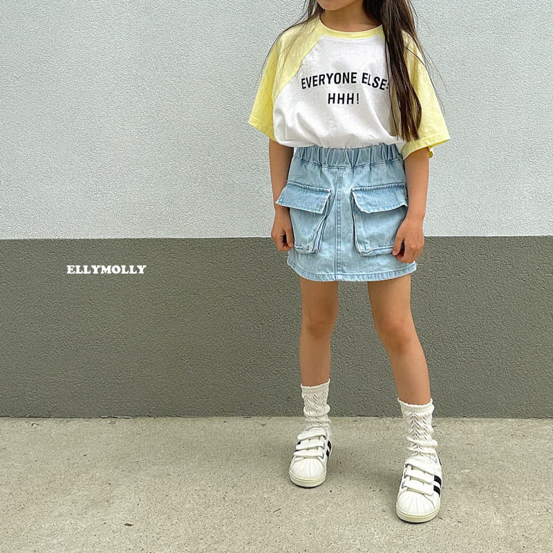 Ellymolly - Korean Children Fashion - #todddlerfashion - Big Pocket Denim Skirt - 11