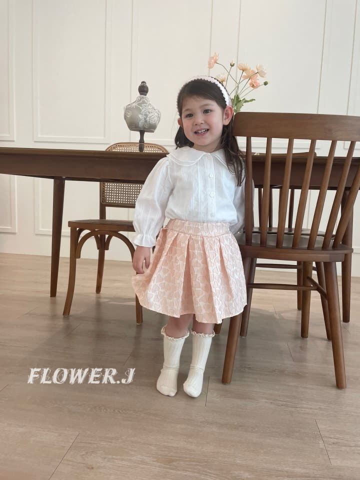 Flower J - Korean Children Fashion - #kidsstore - Heart Jacquard Skirt