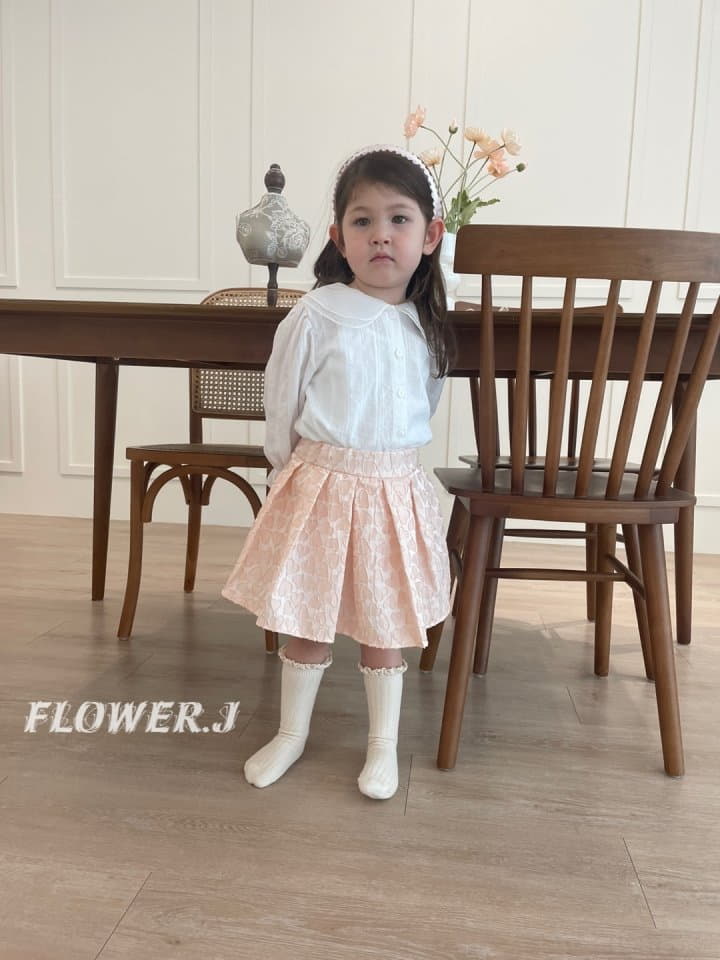 Flower J - Korean Children Fashion - #kidzfashiontrend - Heart Jacquard Skirt - 2