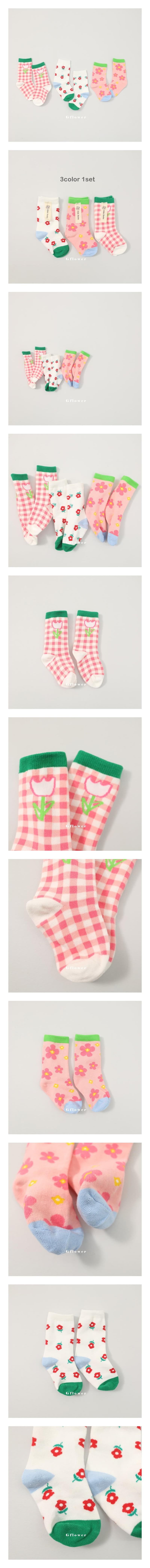 G Flower - Korean Children Fashion - #childofig - Flower Socks Set 1