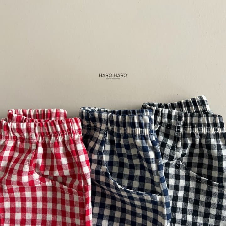 Haro Haro - Korean Children Fashion - #designkidswear - Check Half Pants - 2