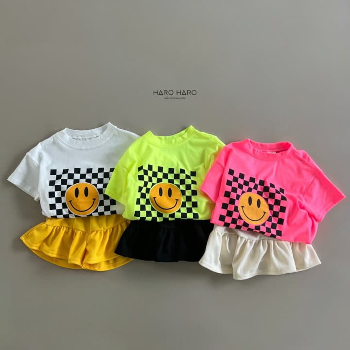 Haro Haro - Korean Children Fashion - #designkidswear - Check Smile Box Tee - 9