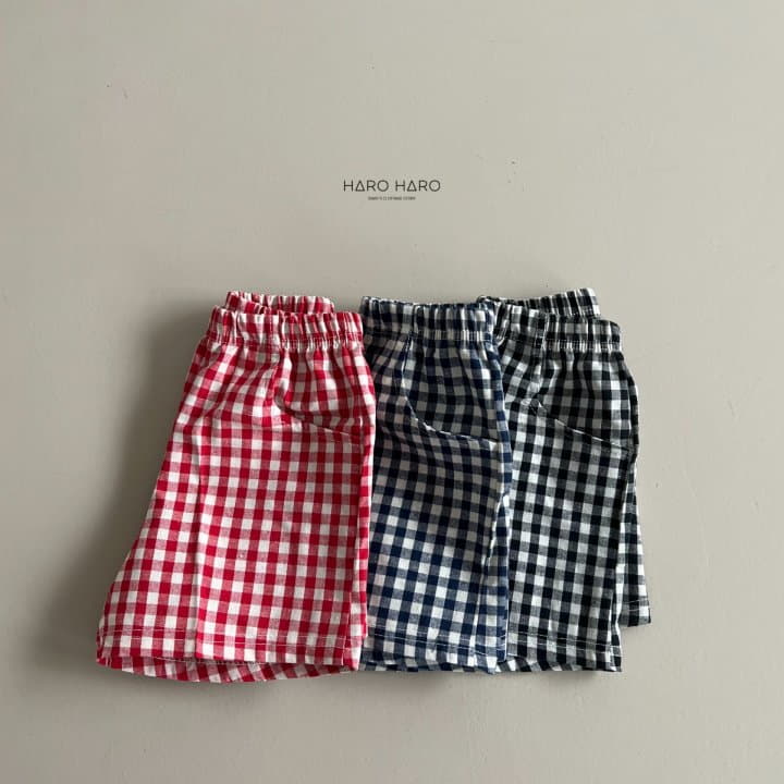 Haro Haro - Korean Children Fashion - #discoveringself - Check Half Pants - 3
