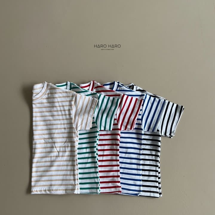 Haro Haro - Korean Children Fashion - #discoveringself - Paint Stripes Tee - 3