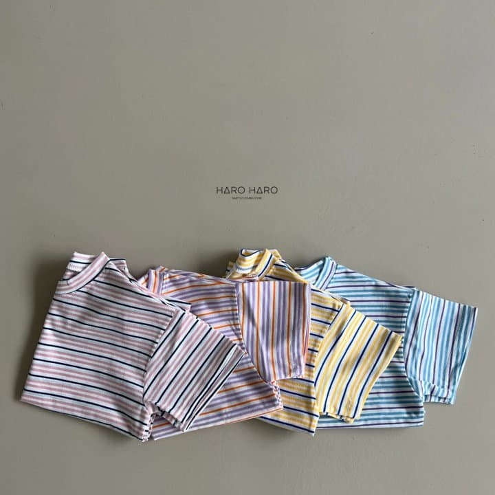 Haro Haro - Korean Children Fashion - #discoveringself - Multi Stripes Tee - 2